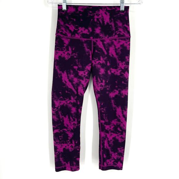 Lululemon Wunder Under Crop II Full On Luon (Roll Down) 21" Breezy Plum Size 4 - Picture 8 of 8